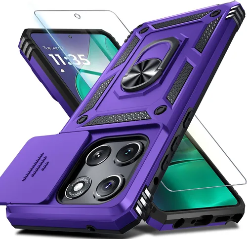 Vista 9 de Funda para Moto G Power 5G 2026/2025 Funda integrada para cámara deslizante negra