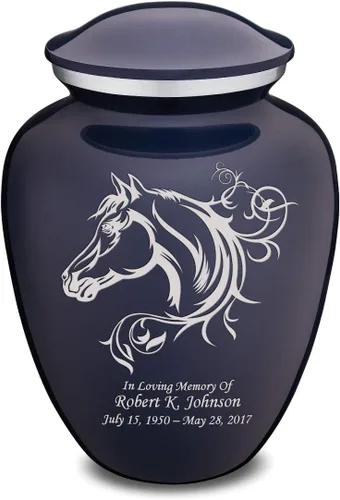 Vista 32 de Geturns Embrace - Urnas de cremación personalizadas para adultos para cenizas humanas, urna funeraria negra grande para hombres y mujeres, 200 libras