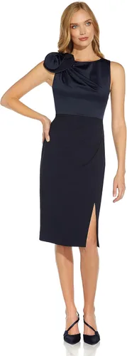 Vista 3 de Adrianna Papell Vestido corto de satén con espalda crepé para mujer