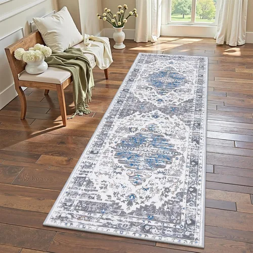 Vista 16 de Ileading Alfombras lavables para pasillo, 2 x 6, antideslizantes, para entrada, cocina, baño, dormitorio, lavandería, sala de estar, alfombra larga