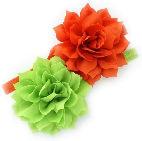 Vista 27 de Diademas de flores de pétalos para bebés y niñas, par elástico para niños pequeños