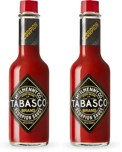 Vista 11 de TABASCO Brand Scorpion Sauce - Salsa picante intensa y ardiente, botella de vidrio, atrevida y picante, pimienta escorpión, mezcla de guayaba