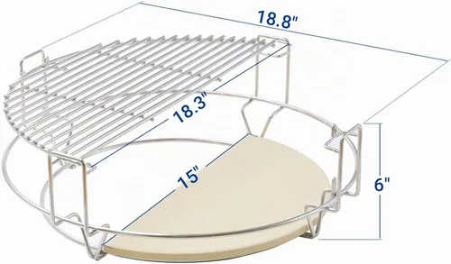 Vista 2 de Sistema de cocción Only Fire apto para Big Green Egg grande, Kamado Joe Classic, Large Grill Dome y otras parrillas Kamado