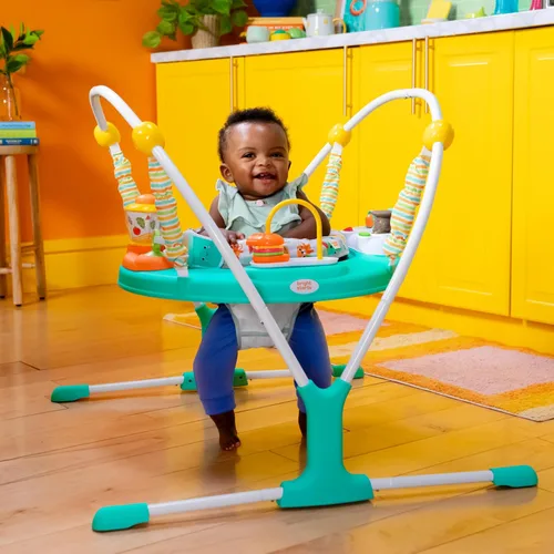 Vista 8 de Bright Starts Cooking Up Fun - Saltador de actividades para bebés con música y luces, juguetes de juego de rol de cocina, unisex, 6 meses+, hasta 25