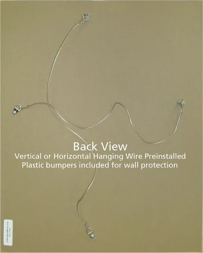 Vista 6 de OVALCREST Espejo de pared biselado rectangular para decoración del hogar, estilo Wright - Oro champán - Dimensiones exteriores de 16 x 20 pulgadas