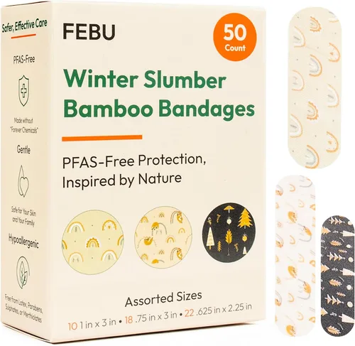 Vista 11 de FEBU Vendajes de bambú sin PFAS, 30 unidades para nudillos y dedos Apósito de tela flexible, respetuoso del medio ambiente, totalmente