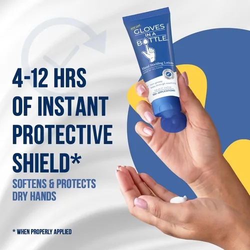 Vista 2 de Blindaje de guantes en una botella Loción – Ideal para piel seca Itchy. grease-less y fragancia gratis.
