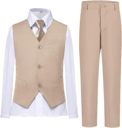 Vista 30 de Conjunto de chaleco para niños, trajes formales, trajes de boda, ropa de vestir