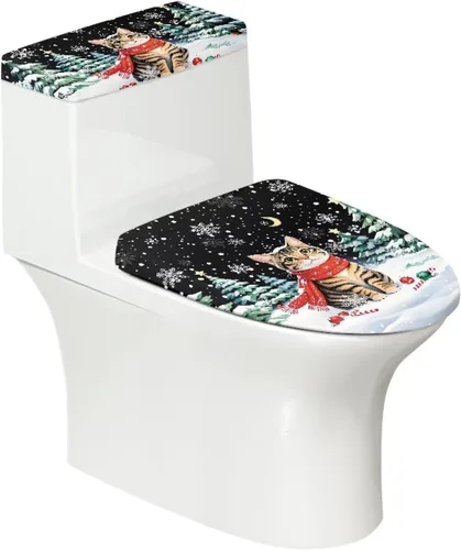 Vista 36 de Funda de asiento de inodoro de mármol blanco dorado para baño, cubierta de tapa de tanque de inodoro suave, 2 piezas, fundas de inodoro con tela