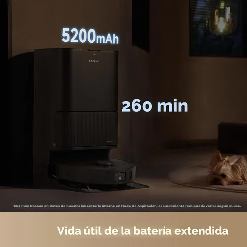 Vista 9 de DREAME L40s Ultra CE Robot Aspirador y Trapeador Combo con muelle de autovaciado, succión de 13,000 Pa, fregona autolimpiante y elevación