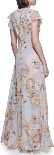 Vista 3 de Calvin Klein Vestido sin mangas con cuello en V y corpiño fruncido para mujer