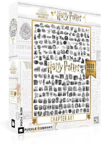Vista 8 de New York Puzzle Company - Collage de portada de libro de Harry Potter - Rompecabezas de 500 piezas para noches de juego familiares por Mary GrandPré