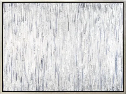 Vista 15 de Empire Art Direct Arte abstracto para pared, lienzo pintado a mano con textura por Martin Edwards, marco negro, 24 x 48 pulgadas, goteo nevado 1