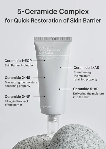 Vista 5 de celimax Crema de Doble Barrera Skin Wearable Crema Hidratante Facial de Larga Duración con Ceramidas, Ácido Hialurónico, Hidratante, Humectante