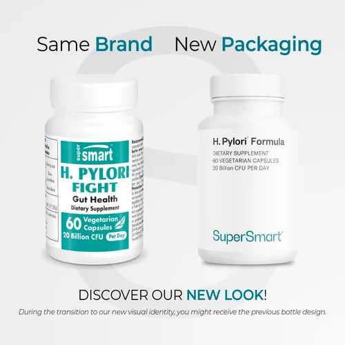 Vista 2 de Supersmart H. Pylori Fórmula 20 mil millones de UFC por día (alta potencia) - Probiota patentado Pylopass Lactobacillus Reuteri DSM 17648 Sin OMG