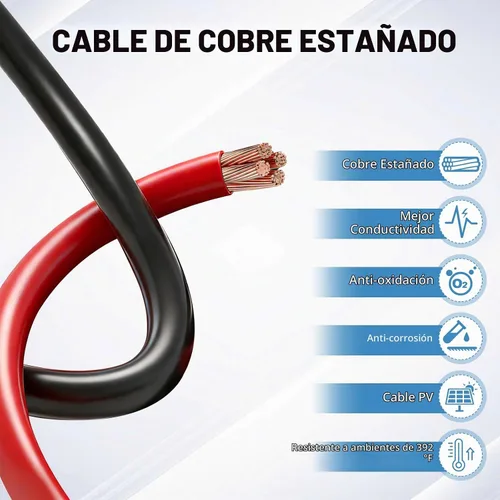 Vista 4 de Anderson Connectors - Conector rápido de batería 10 AWG 50A, kit de conectores Anderson con cables de 20 pulgadas (1.64 pies), conector rápido