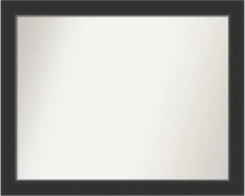 Vista 64 de Amanti Art Espejo personalizado, espejo de baño negro Astor, espejo de pared o espejo de tocador de baño sobre el fregadero (25 x 25 pulgadas)