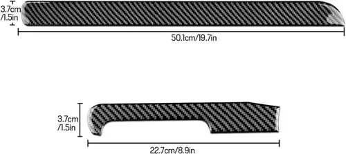 Vista 2 de AIRSPEED 2 calcomanías para panel de consola central de automóvil, tira de salpicadero, ajuste interior para Volkswagen VW Golf 6 GTI MK6 2008-2013