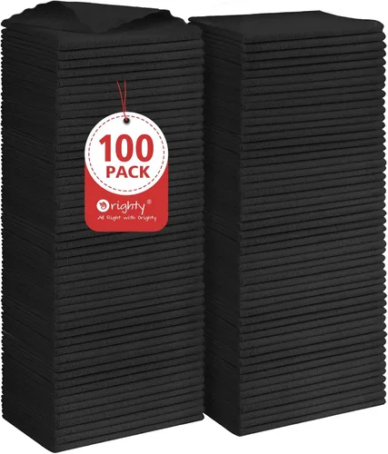 Vista 28 de Orighty - Paño de limpieza de microfibra, paquete de 24, trapos de limpieza negros de 12 x 11 pulgadas Microfiber Towels for Cars, Highly