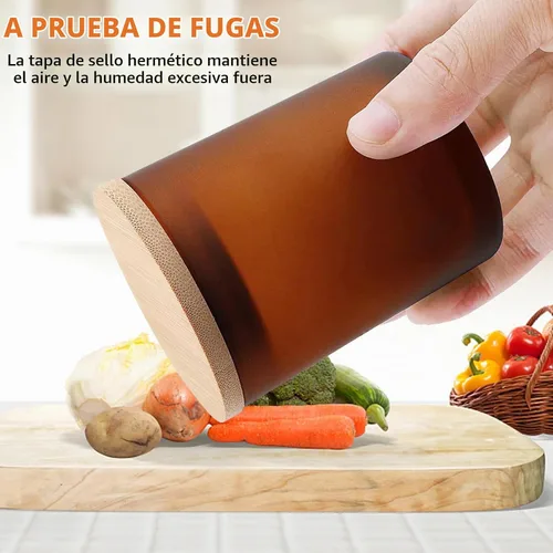 Vista 4 de SUPMIND Paquete de 15 tarros de vidrio para velas, recipientes vacíos de 7 onzas líquidas de ámbar esmerilado con tapas de bambú y etiquetas