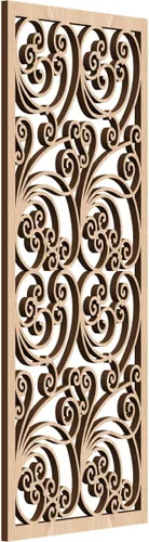 Vista 160 de 9 3/8"W x 24 3/8"H x 1/4"T Marilla Decorativos Paneles de Pared de Madera Calado, Abedul