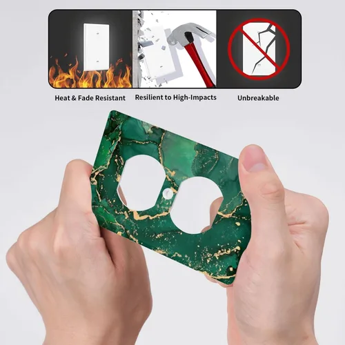 Vista 43 de Placas de interruptor de luz de doble palanca con diseño de tortuga marina y estrella de mar del océano, cubiertas de tomacorriente de 2 gang A1