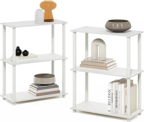 Vista 94 de Furinno Turn-N-Tube Organizador de encimera de cocina, estante organizador de encimera de esquina de 2 niveles, estante esquinero, para cocina