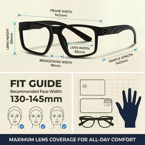 Vista 2 de Eyekepper Blue Light Glasses Men, Large Eyeglasses