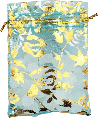 Vista 17 de QIANHAILIZZ Paquete de 100 bolsas de regalo de organza con forma de corazón de flores de 2.8 x 3.5 pulgadas, bolsa de regalo para dulces, bolsa