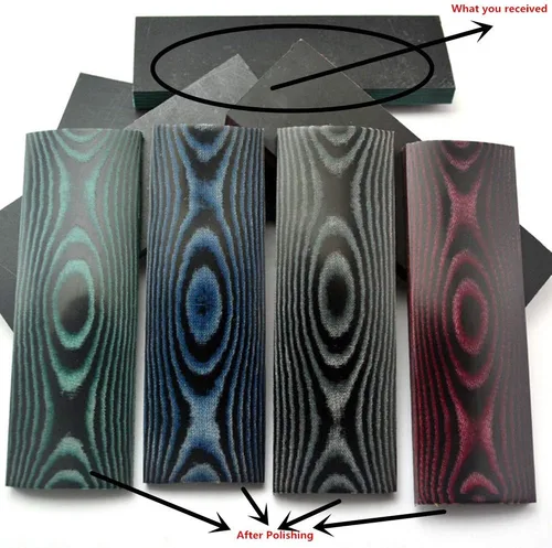 Vista 2 de Micarta cuchillo mango material losas cuchillos herramienta personalizada DIY para la fabricación de cuchillos Cuchillas en blanco