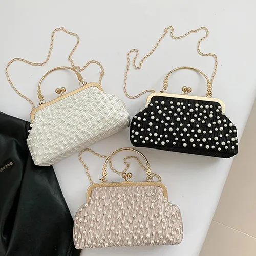 Vista 8 de Tote Bag for Women, Elegant Women's Handbag Fashionable Evening Party Purse with Metal Chain Shoulder Bag