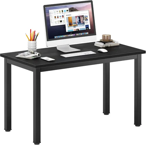 Vista 26 de DlandHome - Escritorio pequeño para computadora de 31.5 pulgadas para oficina en casa, color negro