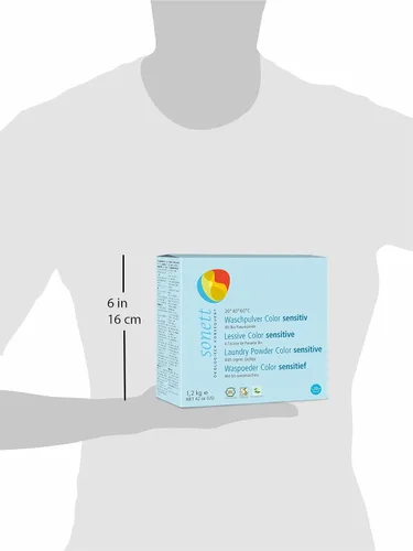 Vista 3 de Sonett Polvo de lavandería orgánico sensible al color para pieles sensibles para personas con alergias (42 onzas) certificado cultivado orgánicamente