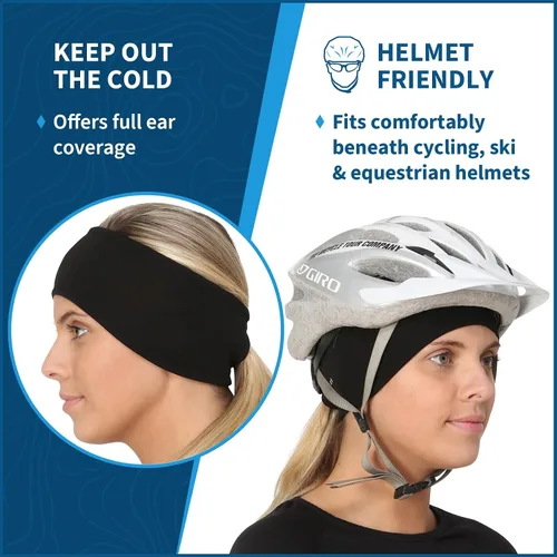 Vista 26 de TrailHeads - Diadema para mujer, diseño de cola de caballo, con banda para la oreja que absorbe la humedad, ideal para correr