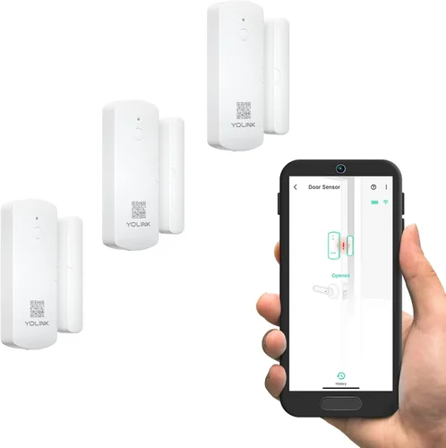 Vista 10 de YoLink Sensor inteligente de puerta y ventana LoRa: alcance al aire libre de hasta 1/4 de milla, recordatorios de puerta dejada abierta, hasta 5