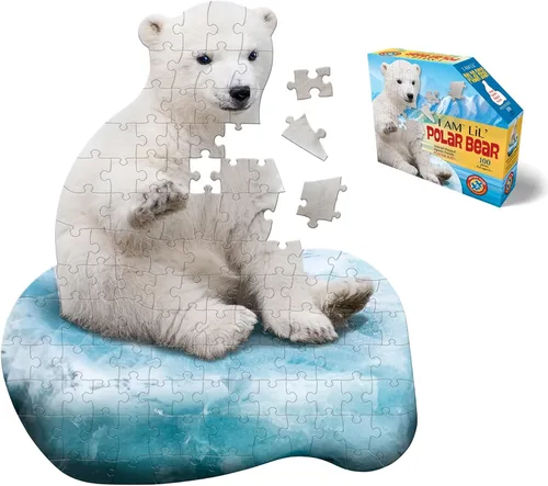 Vista 7 de Madd Capp Puzzles Jr. - I AM Lil' Bear - 100 piezas - Rompecabezas en forma de animal