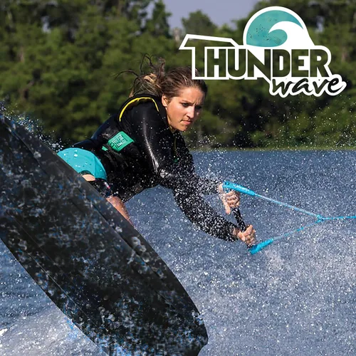Vista 6 de SereneLife Rodillera para deportes acuáticos con gancho para niños y adultos, rodillera con correa para navegación, waterboarding, surf de rodillas
