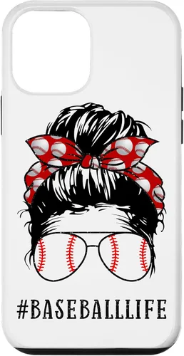 Vista 16 de Mom Messy Hair Bun Aviators Glasses Baseball Mother Life Case for iPhone 17