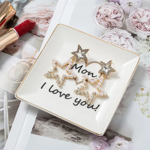 Vista 4 de Bandeja de joyería de regalo para mamá plato decorativo para mujer