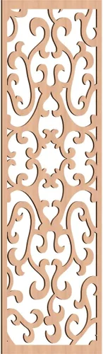 Vista 79 de 9 3/8 pulgadas de ancho x 24 3/8 pulgadas de alto x 1/4 de alto Smithfield paneles de pared de madera con calado, abedul