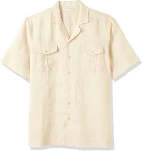 Vista 6 de Isle Bay Linens Camisa Guayabera de manga corta 100 Ramie para hombre