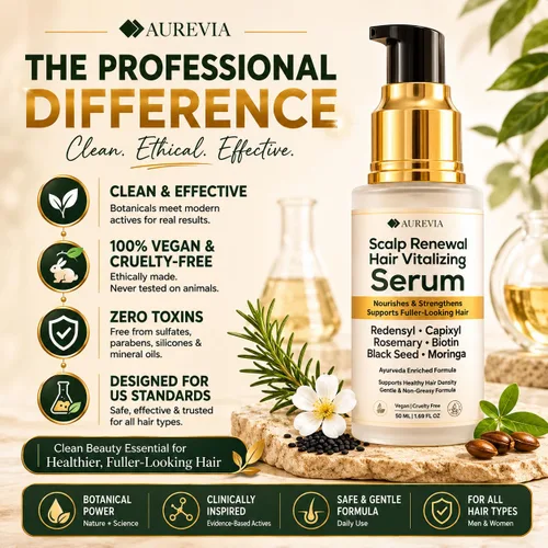 Vista 8 de Suero para el crecimiento del cabello, Redensyl y Capixyl con aceite de romero, biotina y péptidos para adelgazar el cabello y la pérdida