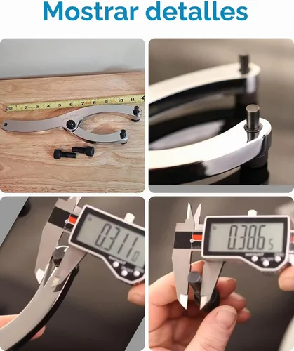 Vista 6 de Salade Llave de tuerca prensaestopas pesada de 10 pulgadas con mango, llave inglesa ajustable para quitar prensaestopas hidráulicas de menos de 7