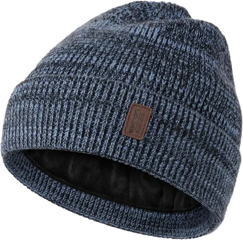 Vista 11 de Wmcaps – Gorro de invierno para hombre y mujer, gorro de punto suave y cálido con forro vellón Verde militar