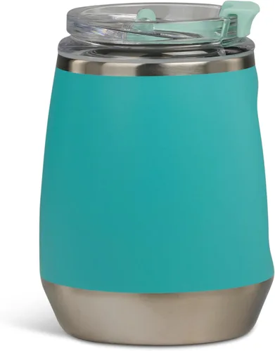 Vista 7 de Igloo Vaso de vino de 10 onzas Vasos de acero inoxidable Verde azulado laguna
