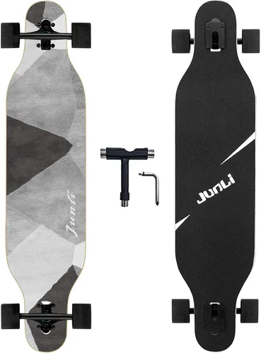 Vista 8 de Junli - Patineta Freeride de 41 pulgadas, para skateboarding, estilo libre y pendientes.