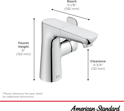 Vista 5 de American Standard 7061121.295 Aspirations - Grifo de baño extraíble, 1.2 GPM, níquel cepillado