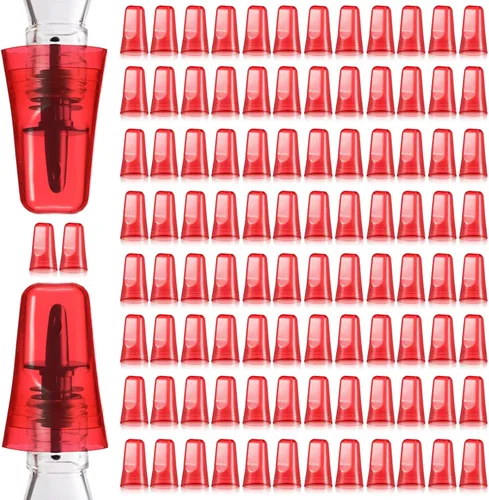 Vista 11 de Chengu 24 fundas para botellas de licor, cubiertas de boquilla para botellas, dispensador universal de vertido, tapas de boquilla de goma