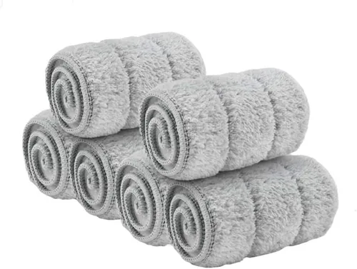 Vista 8 de Paquete de 6 cabezales de microfibra de 15 pulgadas, resistentes y reutilizables, almohadillas de repuesto para pisos de madera dura, lavables a