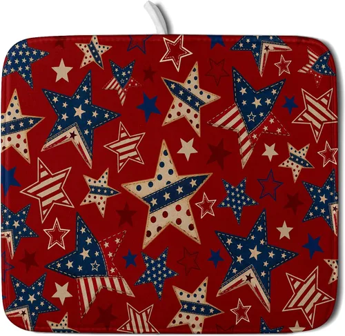 Vista 19 de Alfombrilla de secado de platos para encimera de cocina pequeña absorbente de café de otoño Alfombrilla de secado de microfibra de bosque de otoño